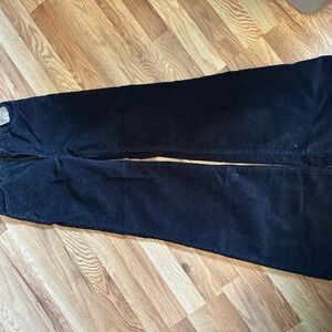 Black Levi Corduroy Ribcage Jeans